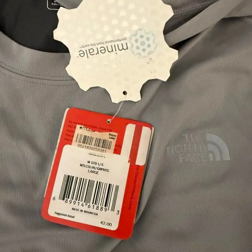 The north face gray long sleeve shirt